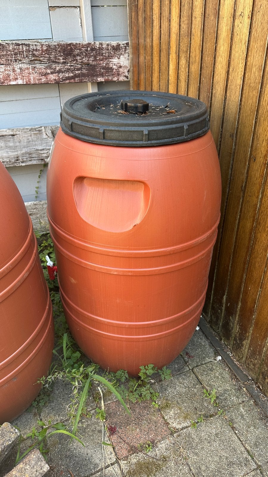 Regenton met kraantje, 150 liter of meer, Ophalen, Gebruikt, Met kraantje