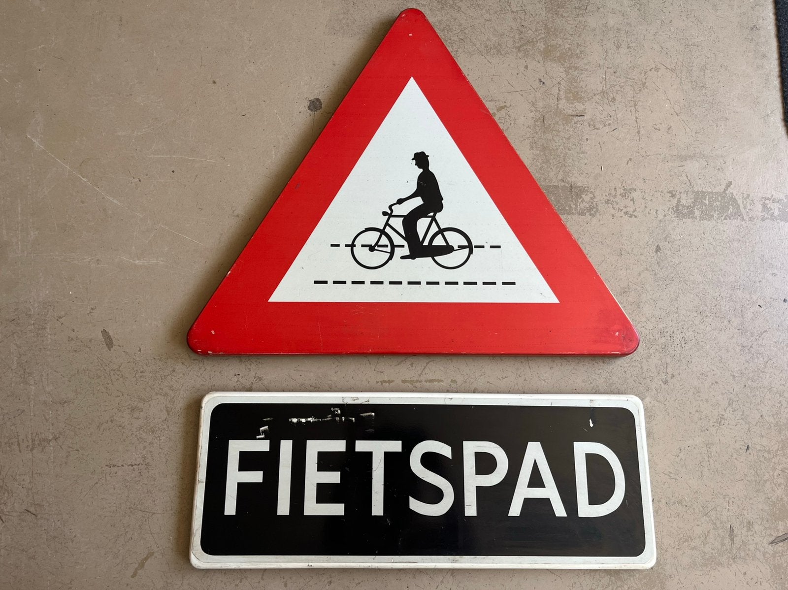 Verkeersborden fietspad, Ophalen of Verzenden, Gebruikt, Overige typen