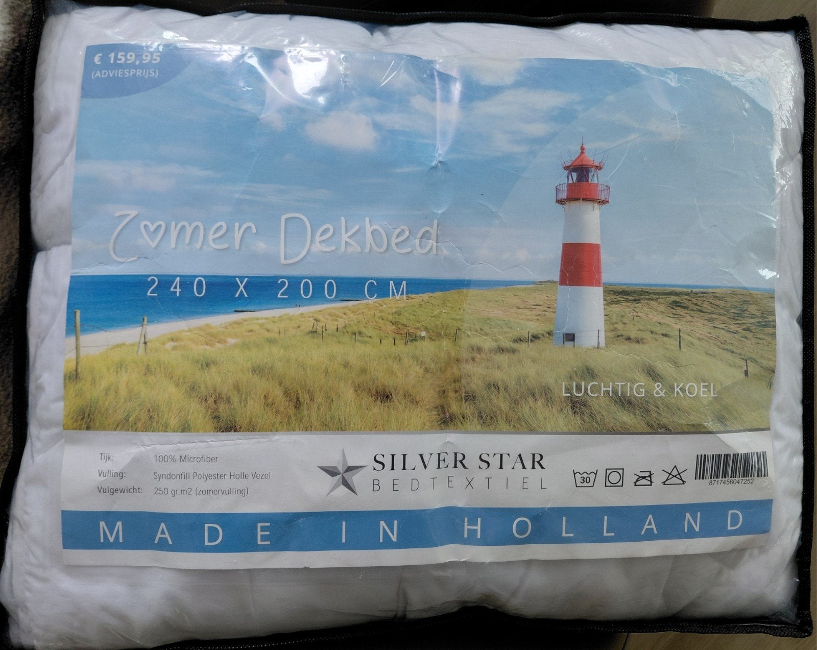 SilverStar zomerdekbed 240x200, Lits-jumeaux, Wit, Overige materialen, Nieuw