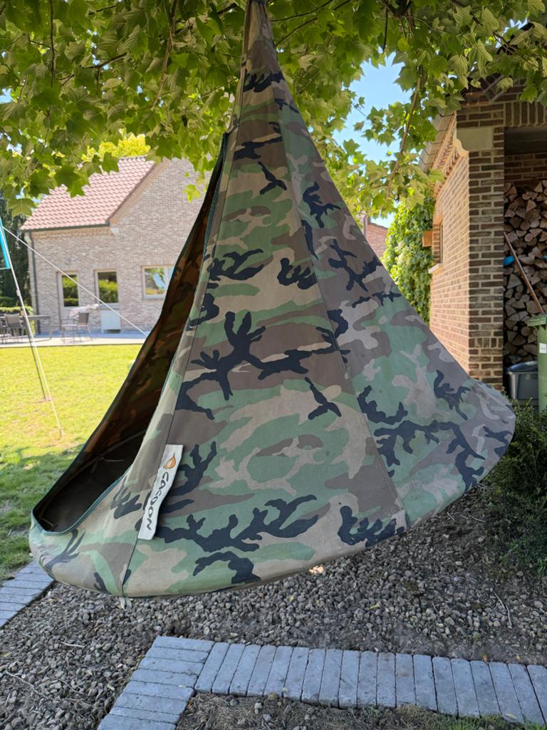 Cacoon Hangtent Camouflage 1.5m - Ontspanning Binnen/Buiten, Ophalen of Verzenden, Zo goed als nieuw