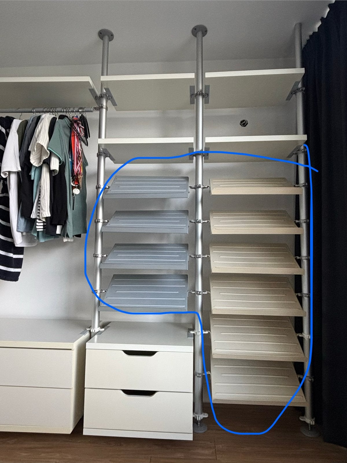 Ikea Stolmen kastsysteem - goede staat, Huis en Inrichting, Ophalen, 200 cm of meer, Zo goed als nieuw, Metaal