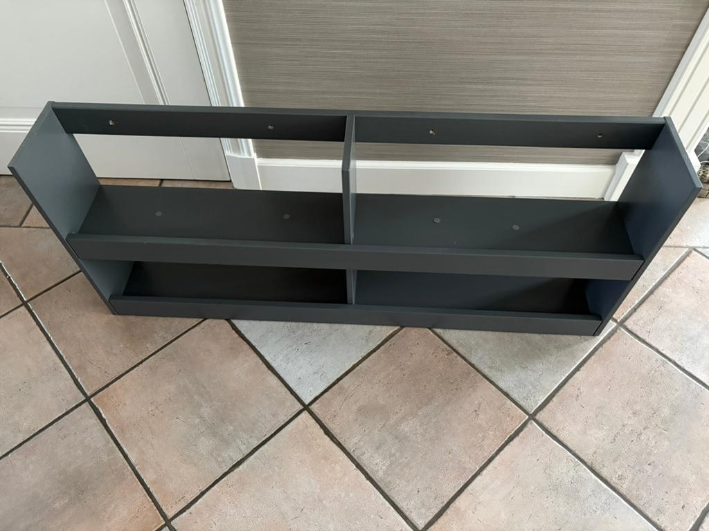 Prachtige grijze wandplank van Woood, Ophalen, Gebruikt, 100 tot 150 cm, Minder dan 25 cm