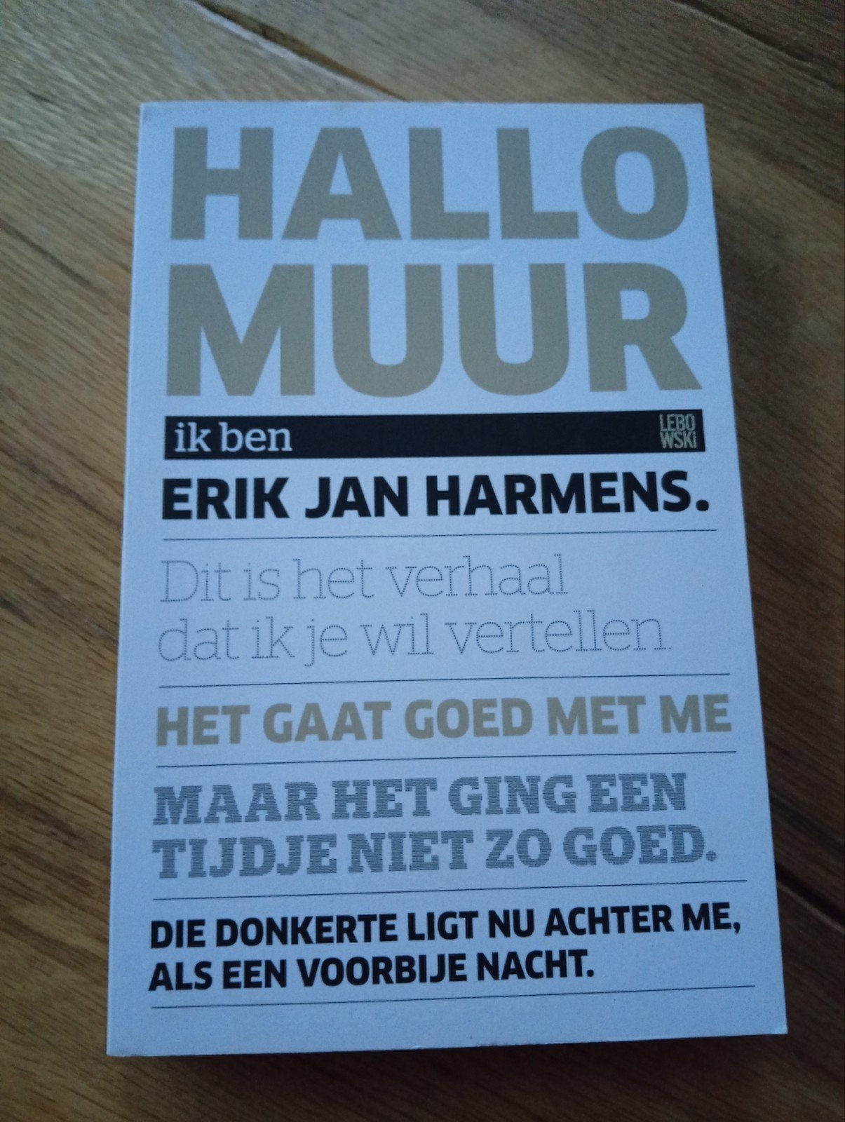 Hallo Muur: Erik Jan Harmens - Autobiografisch Boek, Overige, Erik Jan Harmens, Ophalen of Verzenden, Zo goed als nieuw