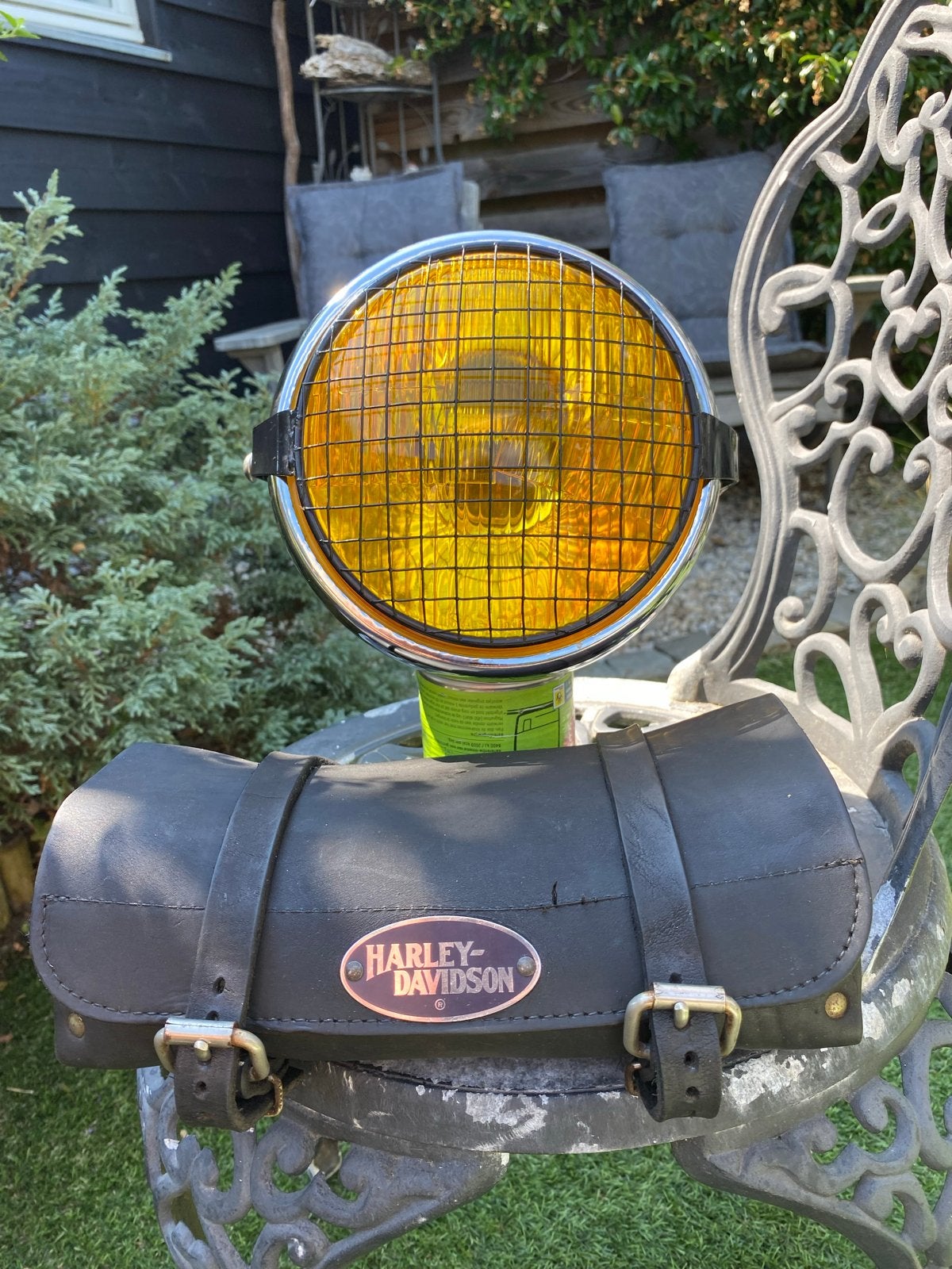 Harley-Davidson koplamp en  tasje en  Stuur, Motoren, Ophalen of Verzenden, Gebruikt