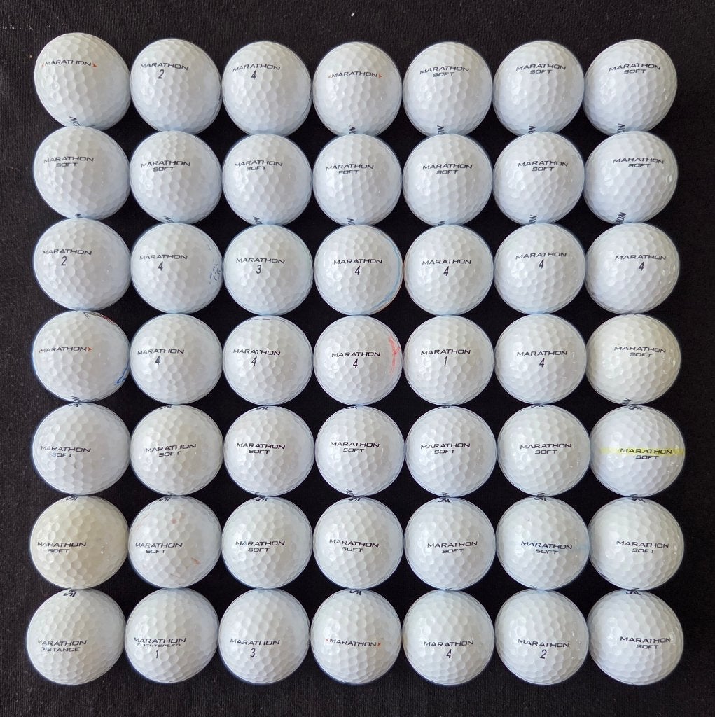 49 stuks mooie Srixon Marathon golfballen, Sport en Fitness, Ophalen of Verzenden, Zo goed als nieuw, Bal(len)