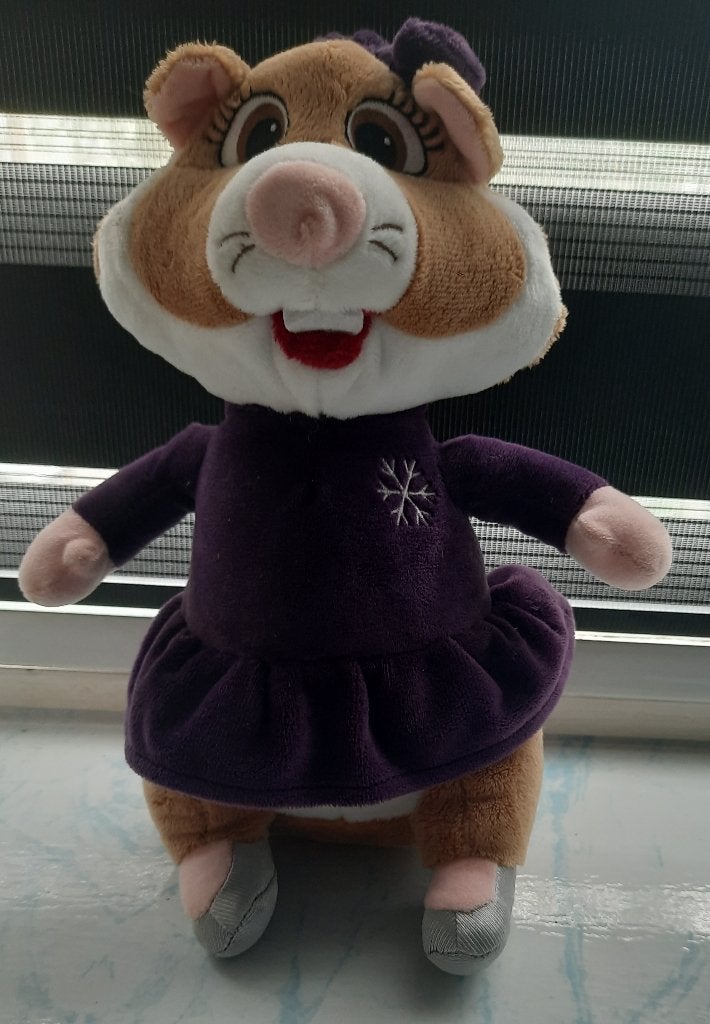 Albert Heijn winter hamster met paars jurkje, Kinderen en Baby's, Speelgoed | Knuffels en Pluche, Albert Heijn, Hamster, Ophalen of Verzenden