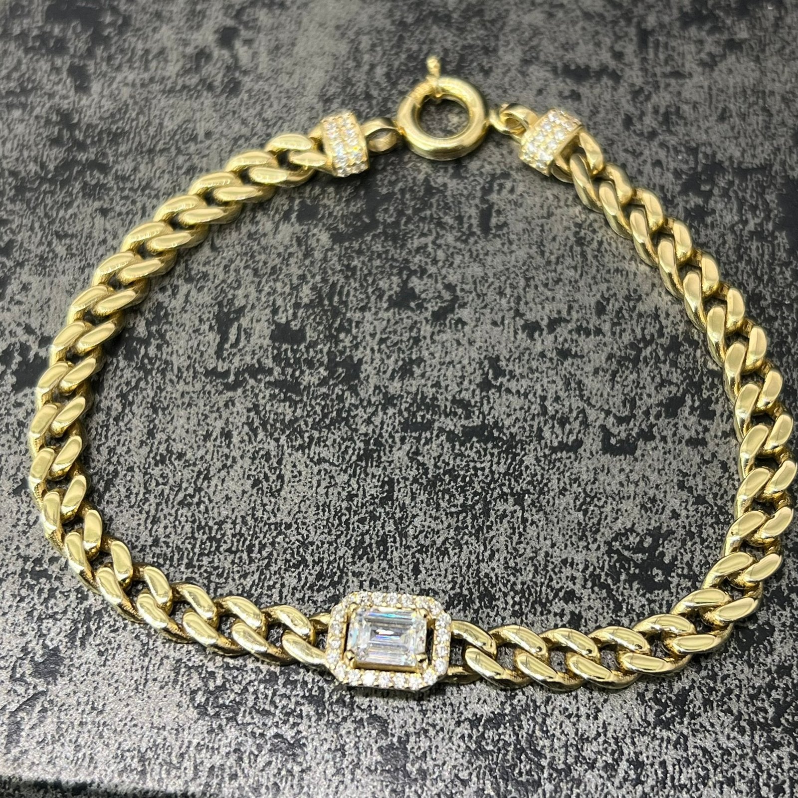14 karaat gouden armband gourmet dames schakel, Ophalen of Verzenden, Nieuw, Goud