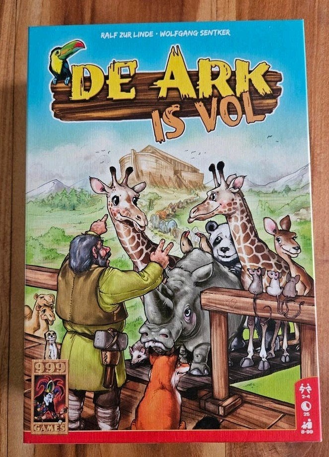 De Ark Is Vol - Leuk familiespel van 999 Games, Drie of vier spelers, Ophalen, Gebruikt, 999 Games
