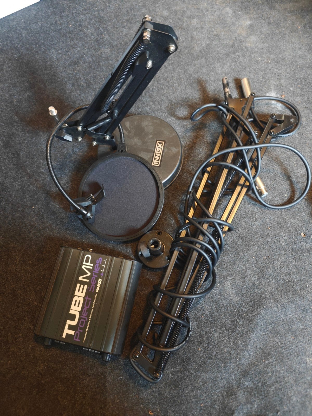 Studio microfoon accessoires: statief, popfilter, preamp, Ophalen of Verzenden, Gebruikt, Overige typen