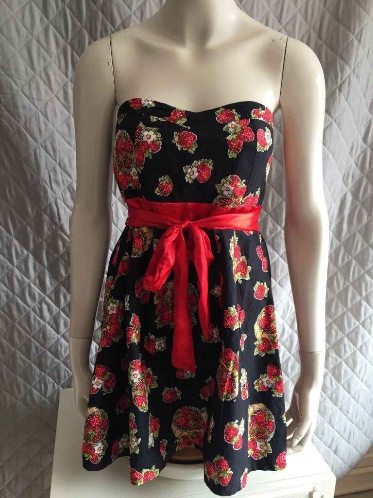 Smashed lemon vintage jurk S (2B23), Kleding | Dames, Tweedehands verkoop, Tweedehands verkoop, Ophalen of Verzenden, Gedragen