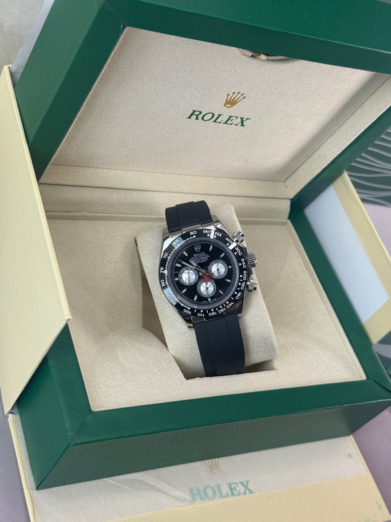 Rolex daytona oysterflex, Ophalen of Verzenden, Nieuw, Zwart, IOS