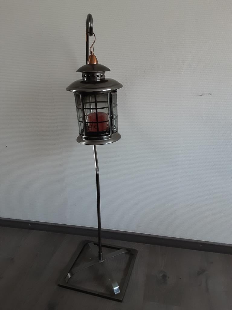 Terraslantaarn / Windlicht met standaard, Ophalen, Gebruikt, IJzer, Overige typen
