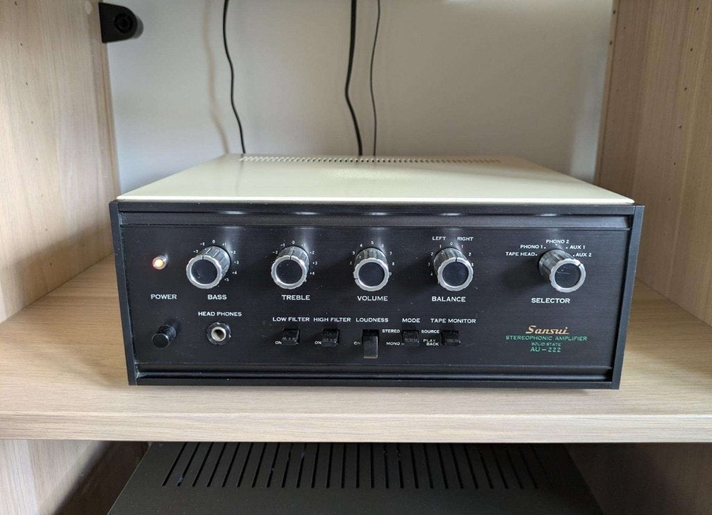 Sansui AU-222 vintage versterker, Ophalen of Verzenden, Zo goed als nieuw, Minder dan 60 watt, Overige merken