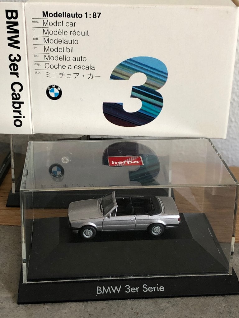 Mdl.073 / Herpa BMW E30 Cabrio schaalmodellen (HO), Ophalen of Verzenden, Zo goed als nieuw, Auto, Herpa