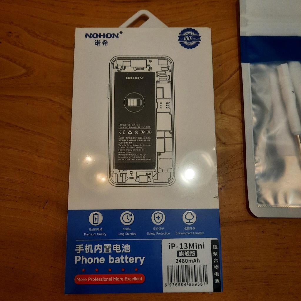 Batterij ipone 13 mini nieuw in doos met toolkit, Telecommunicatie, Mobiele telefoons | Batterijen en Accu's, Ophalen of Verzenden