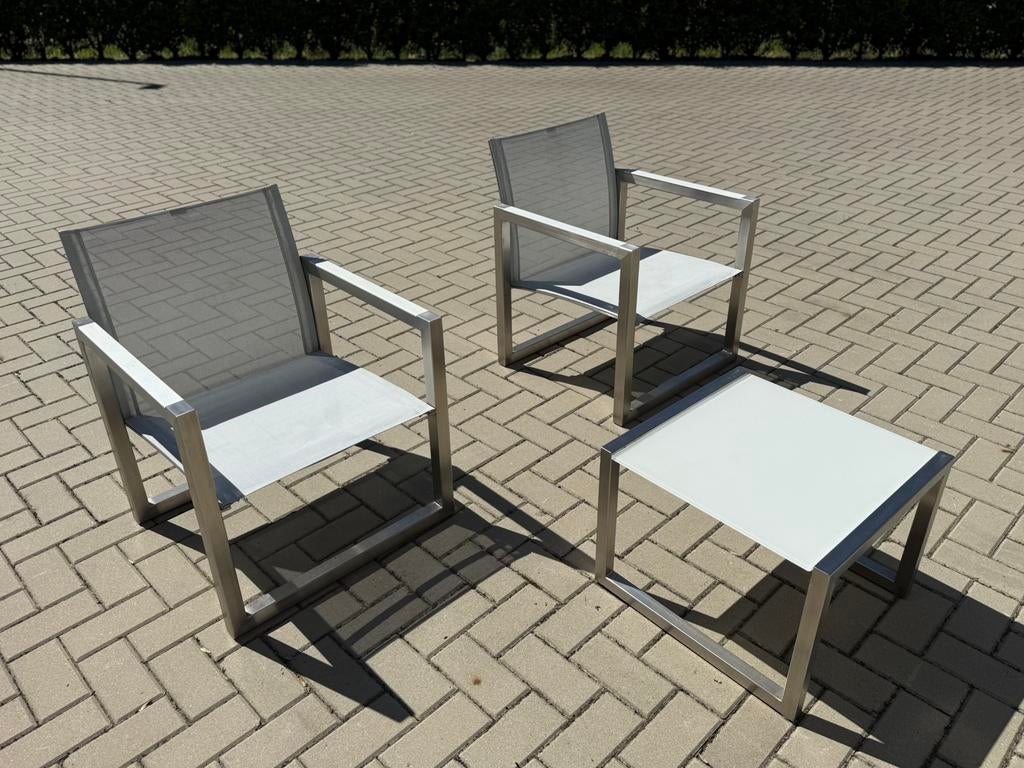 Nieuwstaat Royal Botania Ninix Relax Fauteuil Design Outdoor, Royal Botania, Ophalen of Verzenden, Zo goed als nieuw, Wicker