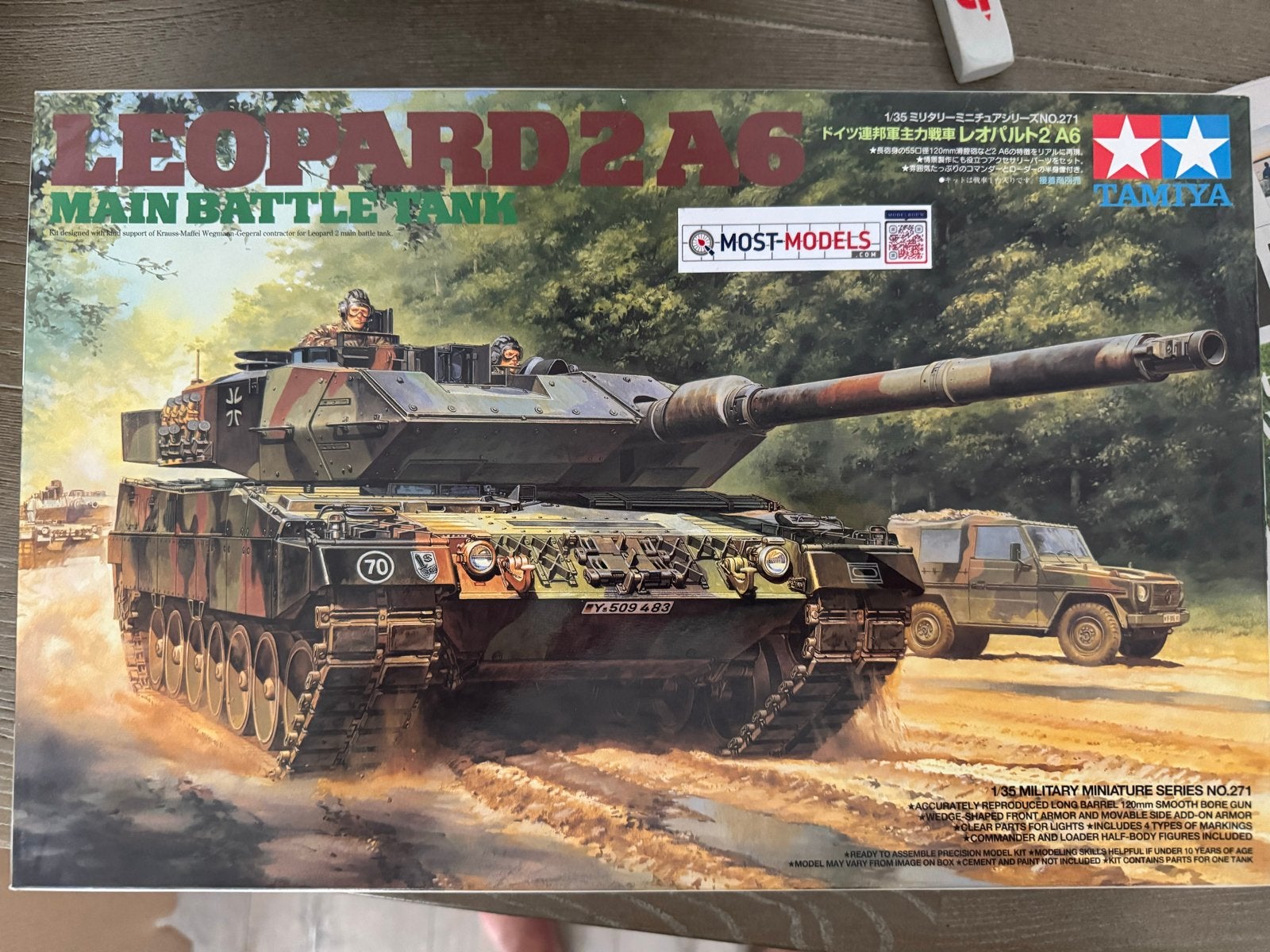 Tamiya Leopard 2A6 Tank Modelbouw Schaal 1:35 Nieuw, Tank, 1:32 tot 1:50, Nieuw, Ophalen of Verzenden