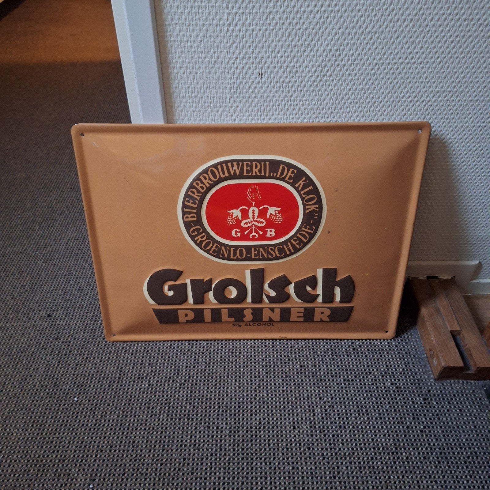 Grolsch bord, Ophalen of Verzenden, Gebruikt, Reclamebord, Plaat of Schild, Grolsch
