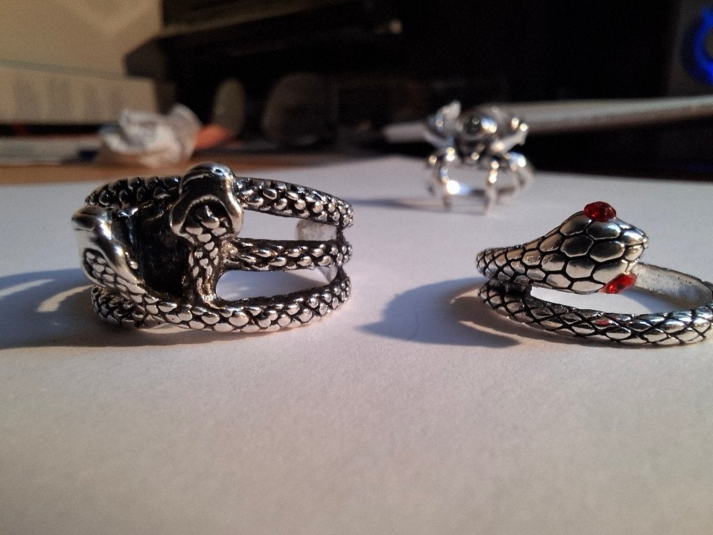 Metal Gothic Gotische ringen set van 7 stuks nieuw koopje, Sieraden, Tassen en Uiterlijk, Ringen, IJzer of Staal, 19 tot 20, Nieuw