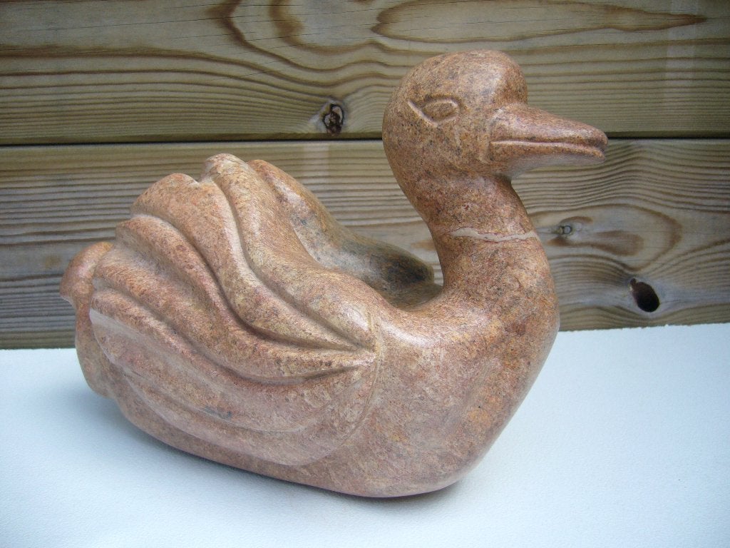 "JONGE ZWAAN", Ophalen, 20 - 50 cm, Steen of Keramiek, Beeld