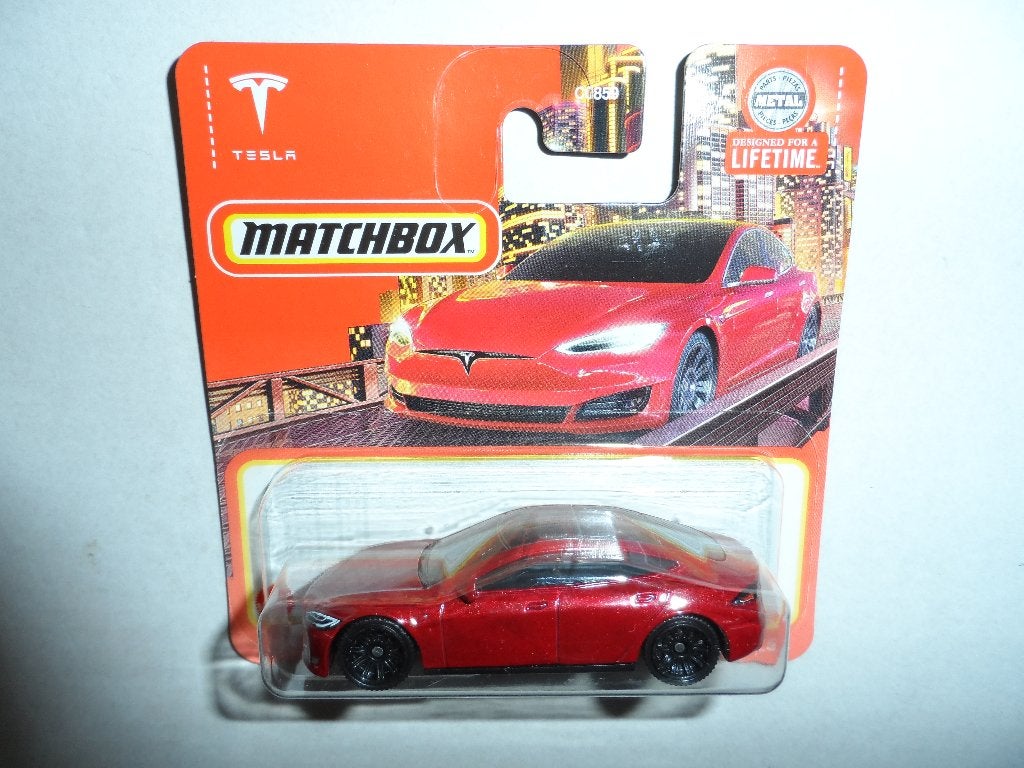 Matchbox - Tesla Model S (rood) 1:64, Ophalen of Verzenden, Nieuw, Auto