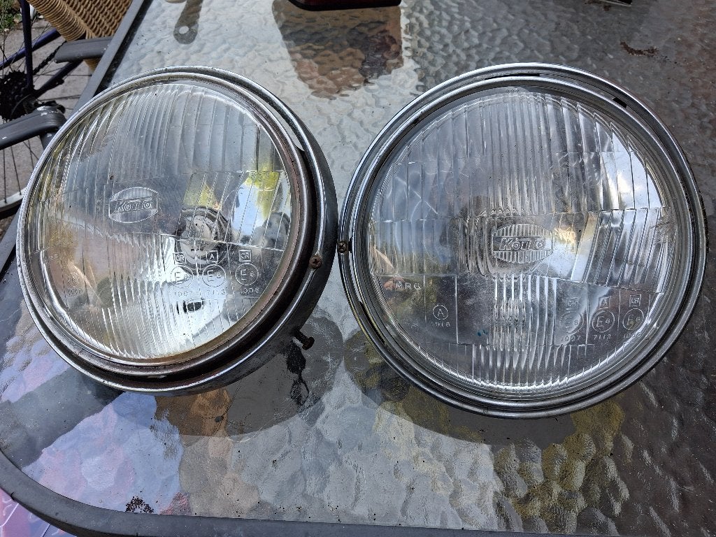 Koplampen klassieker 20cm doorsnee., Motoren, Onderdelen | Oldtimers, Ophalen of Verzenden, Gebruikt