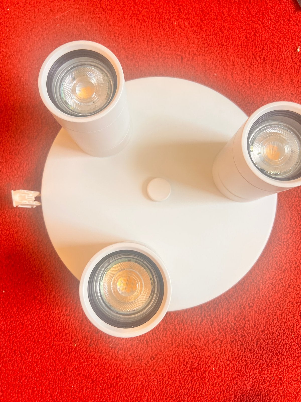 IKEA Nymåne Plafondspot met 3 LED-spots, Wit, Ophalen, Overige fittingen, LED, Metaal