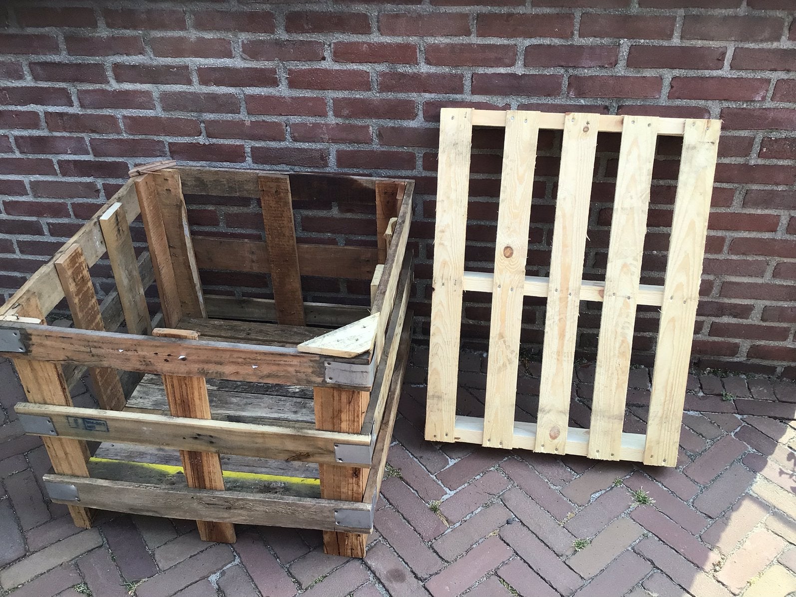 Gratis mini pallet en mini palletbox, Ophalen, Minder dan 25 mm, Zo goed als nieuw, Plank