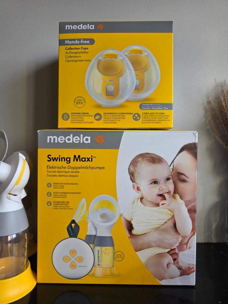 Medela Swing Maxi dubbele elektrische kolf + handsfree cups, Ophalen of Verzenden