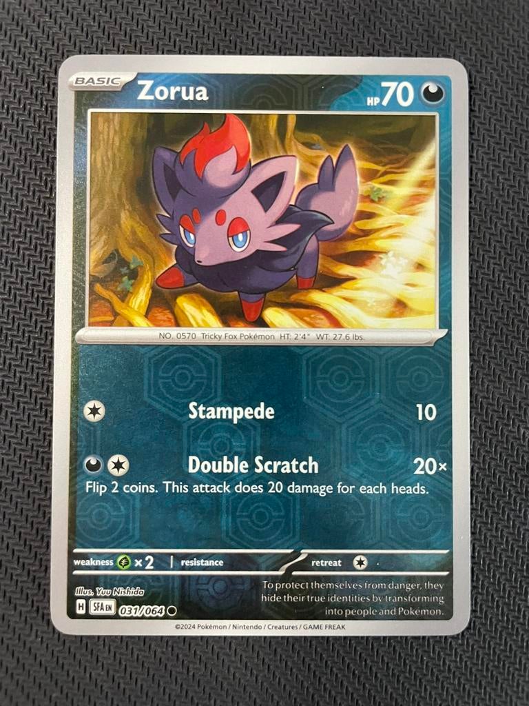 Zorua 031/064 Reverse Holo Shrouded Fable Packfresh, Ophalen of Verzenden, Zo goed als nieuw