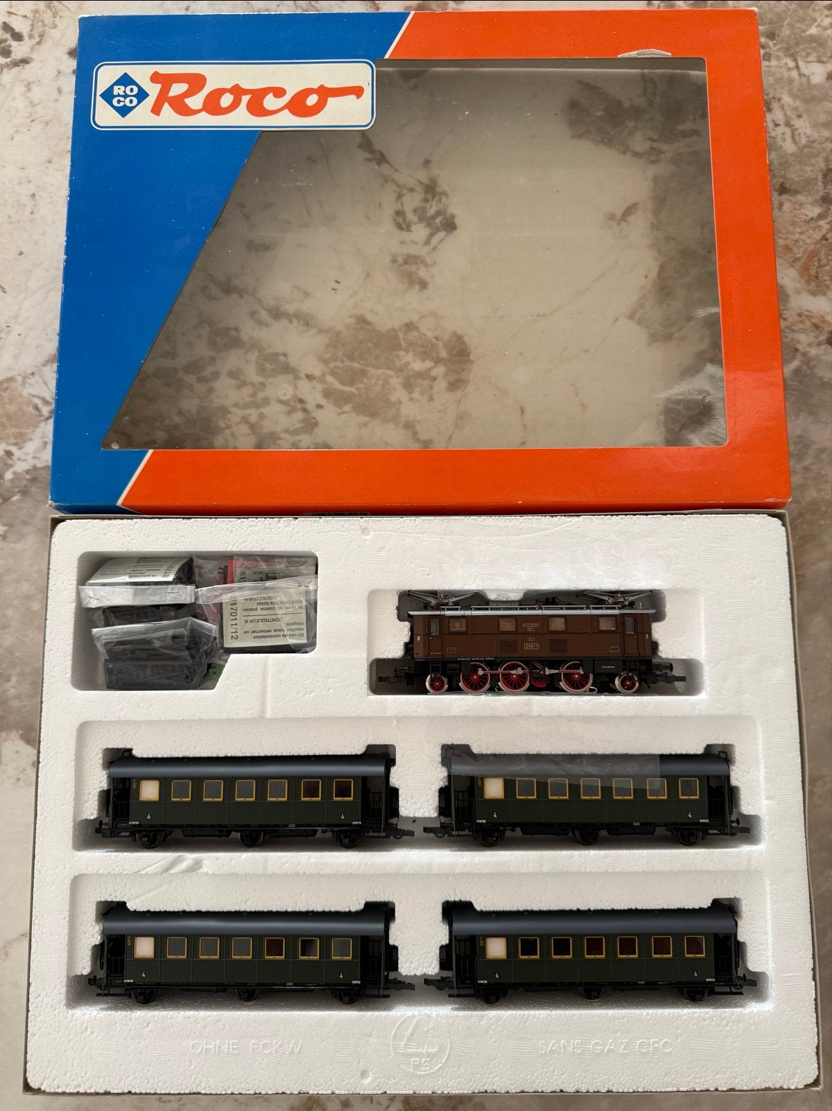 Supermooie Roco treinset met locomotief en wagons, Treinset, Gelijkstroom, Ophalen of Verzenden, Zo goed als nieuw