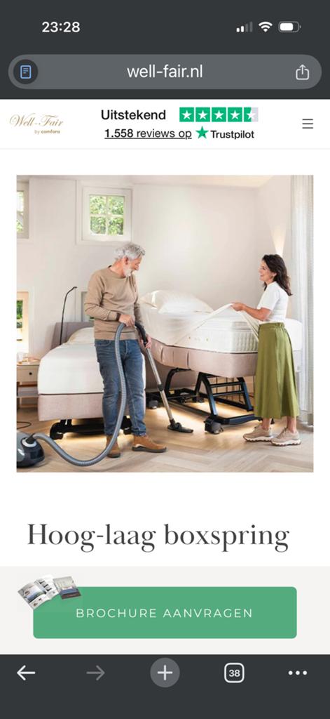 Wellfare hoog-laag bed beige 215 x 90cm, Overige materialen, Gebruikt, 90 cm, Eenpersoons