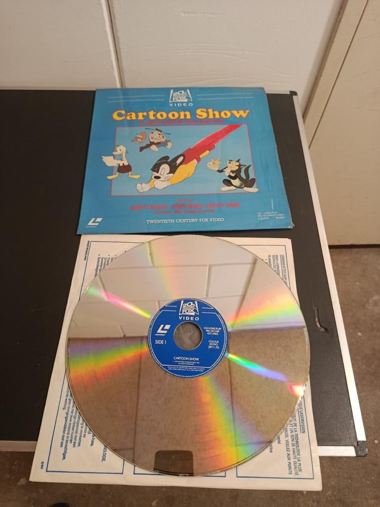 Cartoon Show LaserDisc - Mighty Mouse, Terry Bears, Gebruikt, Tekenfilm, Ophalen of Verzenden, Alle leeftijden