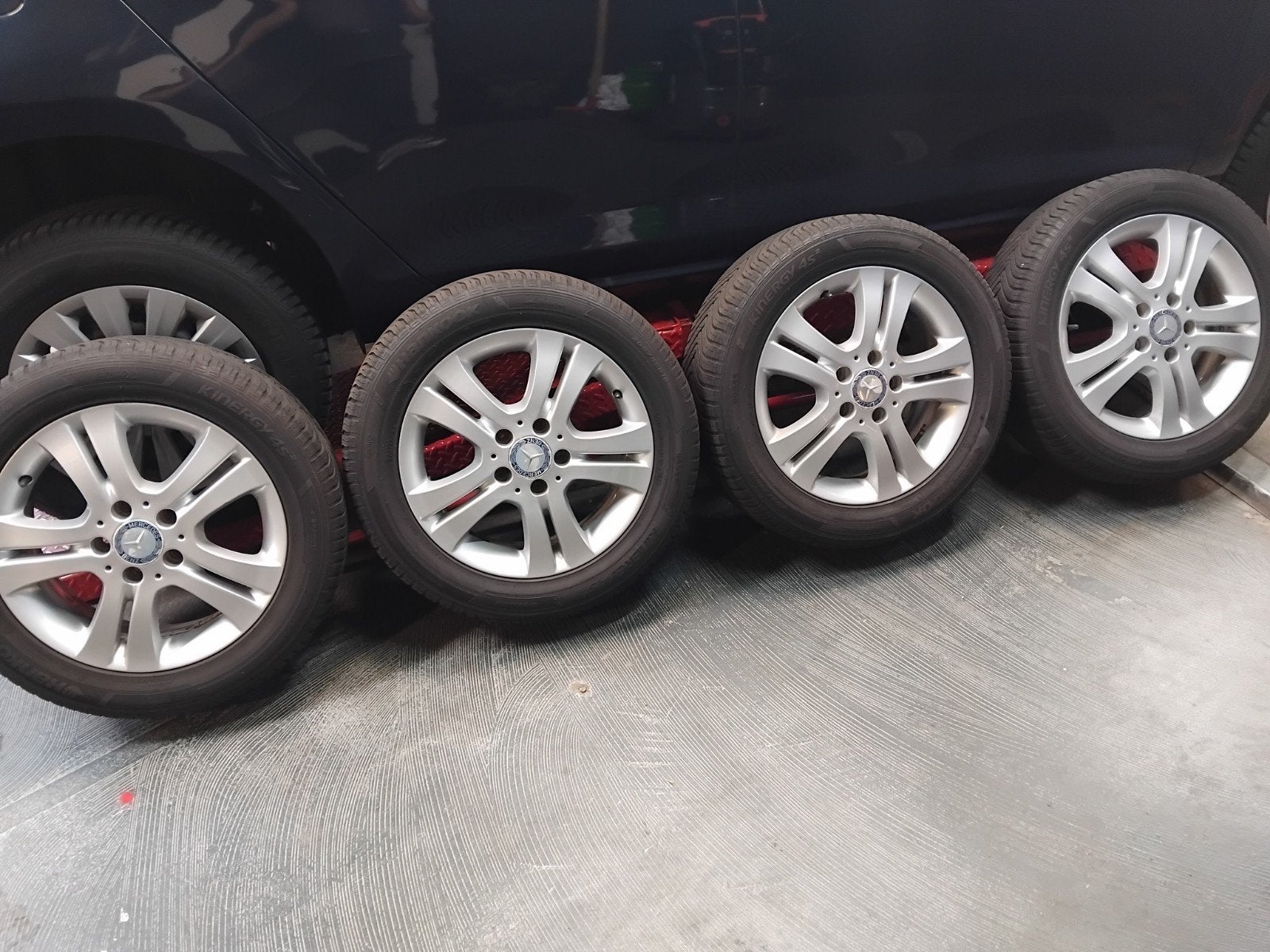 Mercedes velgen met banden, Auto-onderdelen, Gebruikt, 16 inch, Banden en Velgen, All Season