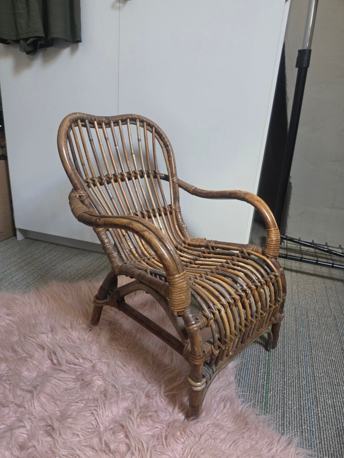 Rotan kinderfauteuiltje in zeer nette staat, Minder dan 50 cm, Minder dan 75 cm, Vintage, Riet of Rotan