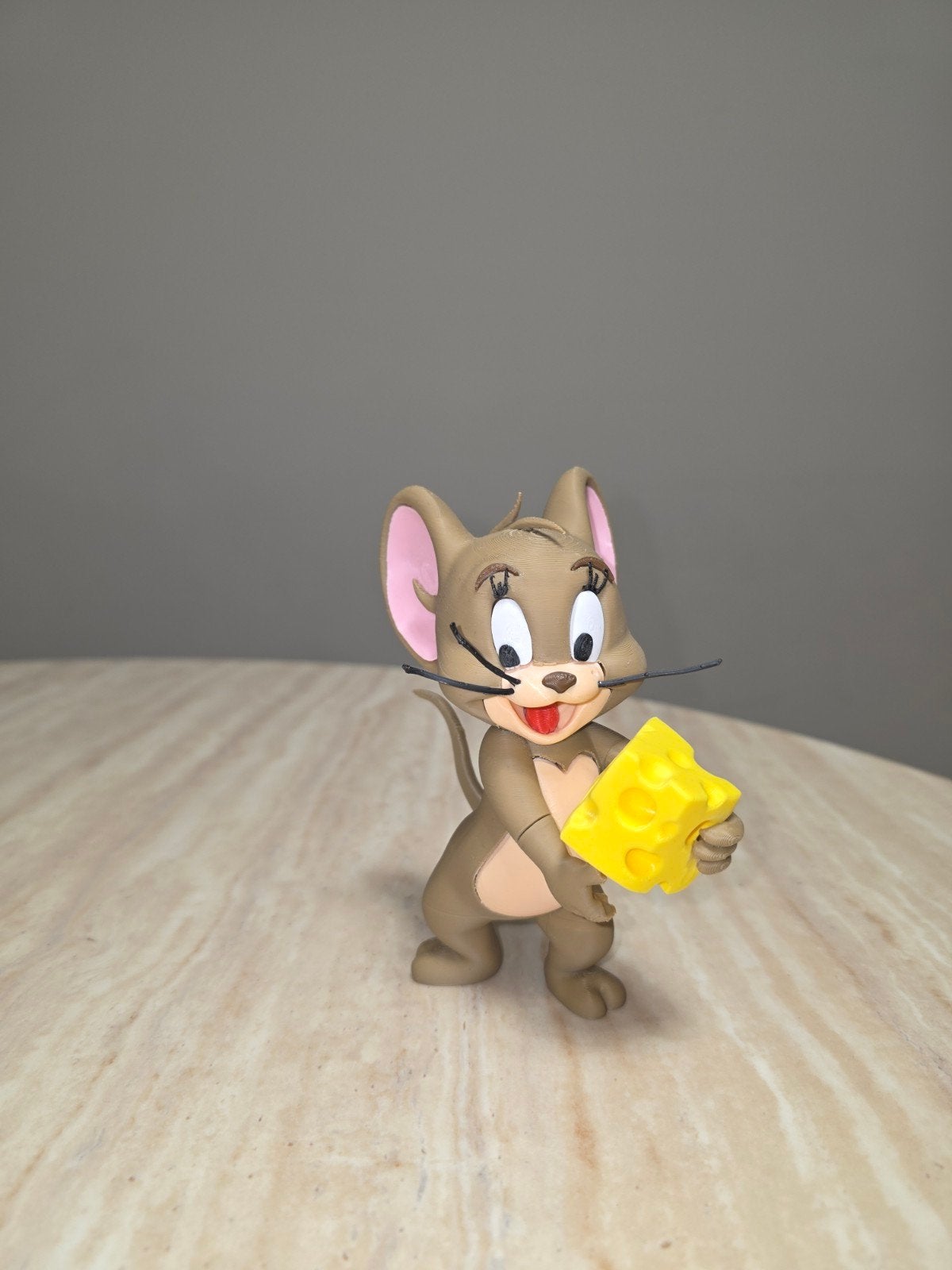 Tom en Jerry 3D geprint beeldje - Jerry met kaas (15 cm), Ophalen of Verzenden, Nieuw