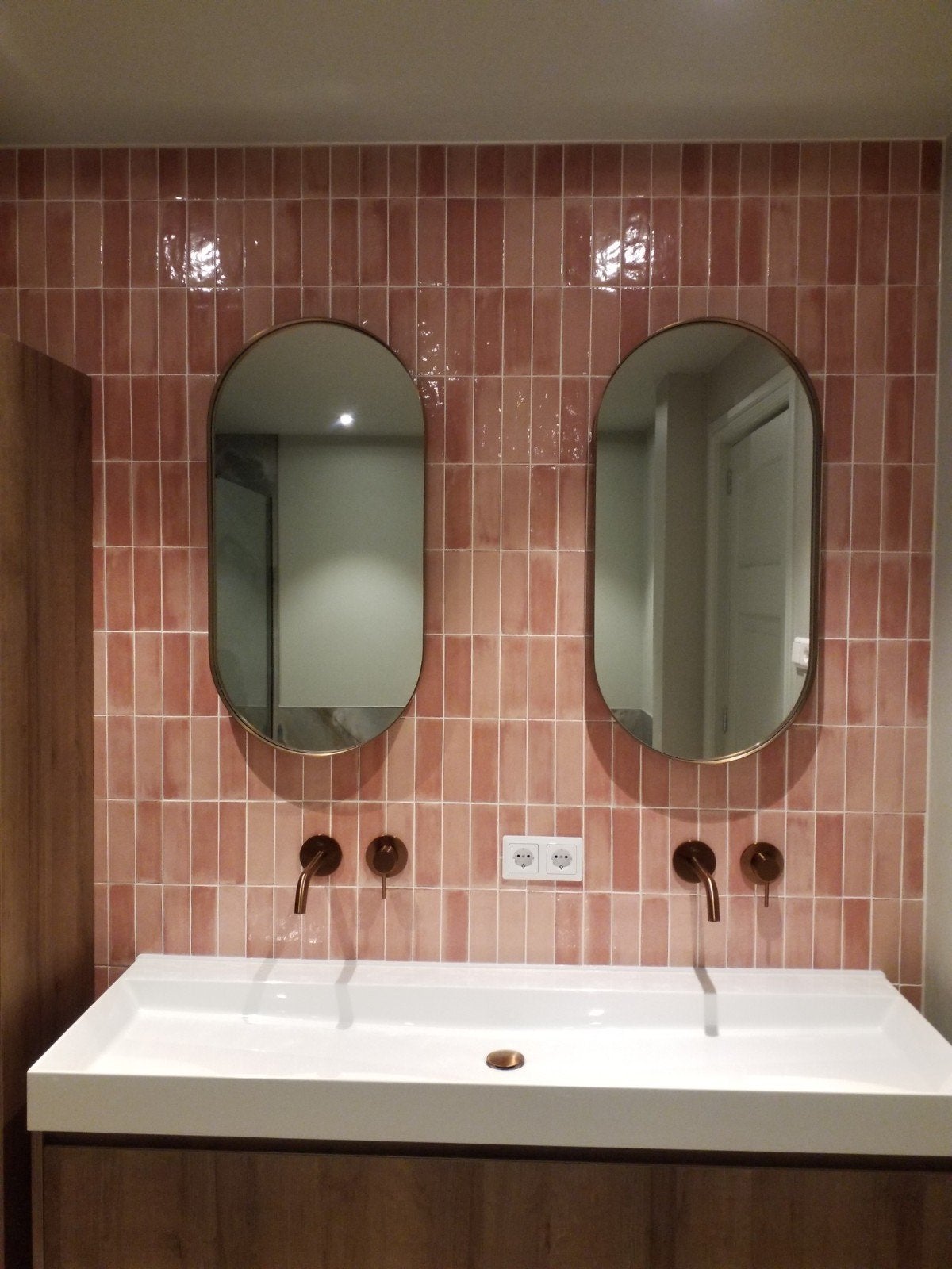 Nieuwe Terratinta Tbrick Wall Apricot Glossy tegels 16x5cm, Doe-het-zelf en Verbouw, Ophalen