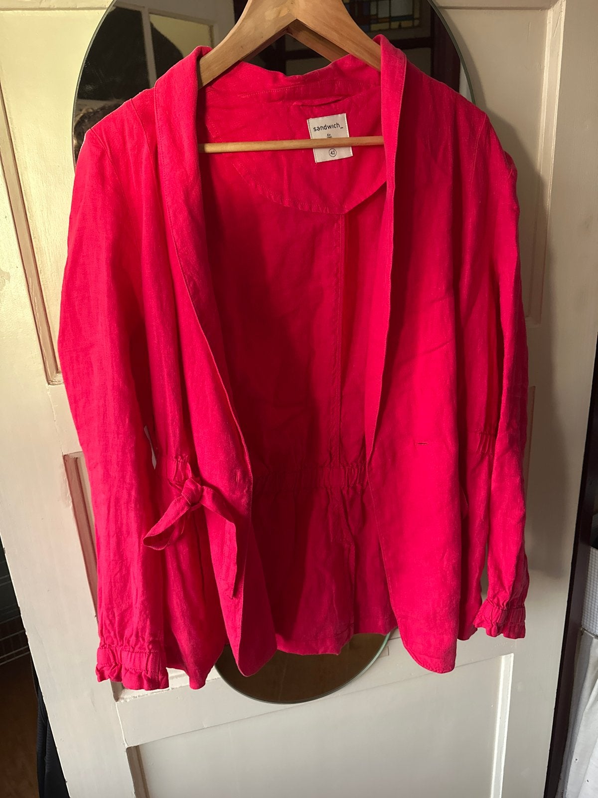 Sandwich roze linnen jasje maat 42, Ophalen of Verzenden, Nieuw, Maat 42/44 (L), Roze