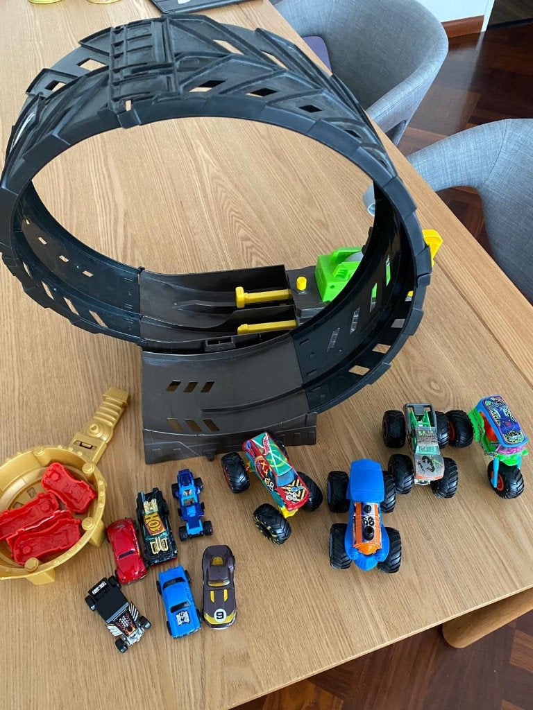 Hot Wheels Racebaan Monster Truck Looping, Ophalen, Gebruikt, Jongen of Meisje