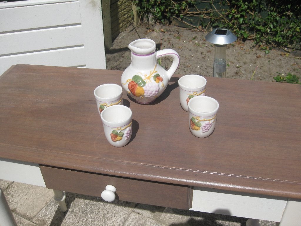 vintage wijn karaf met bekers, Ophalen, Zo goed als nieuw, Overige gebieden, Overige typen