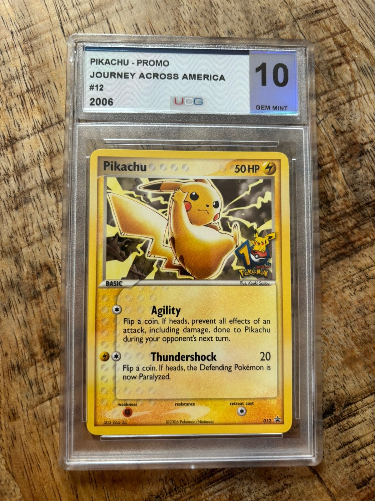 Pikachu Journey Across America 2006 - UCG 10, Ophalen of Verzenden, Nieuw, Losse kaart, Foil