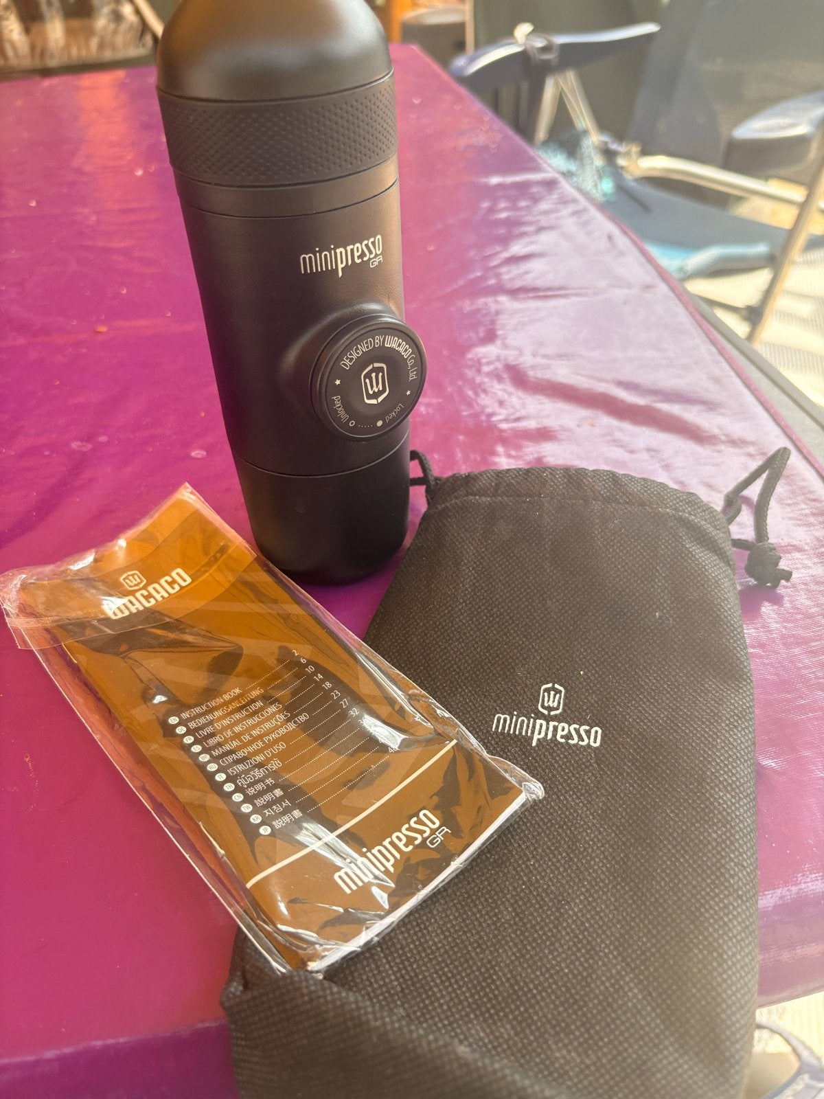 Wacaco Minipresso GR Draagbare Espressomachine, Ophalen of Verzenden, Zo goed als nieuw