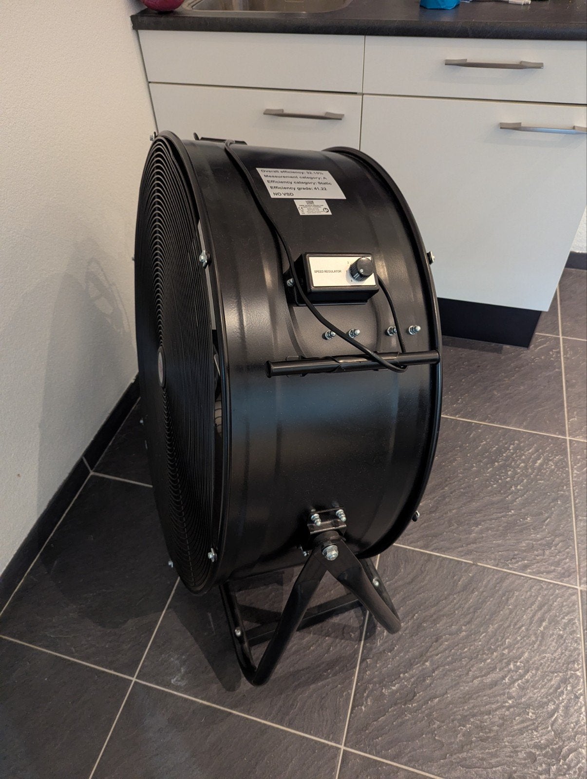 HBM 300mm Drum Fan - Krachtige Vloerventilator, Witgoed en Apparatuur, Ventilatoren, Ophalen, Zo goed als nieuw, Vloerventilator