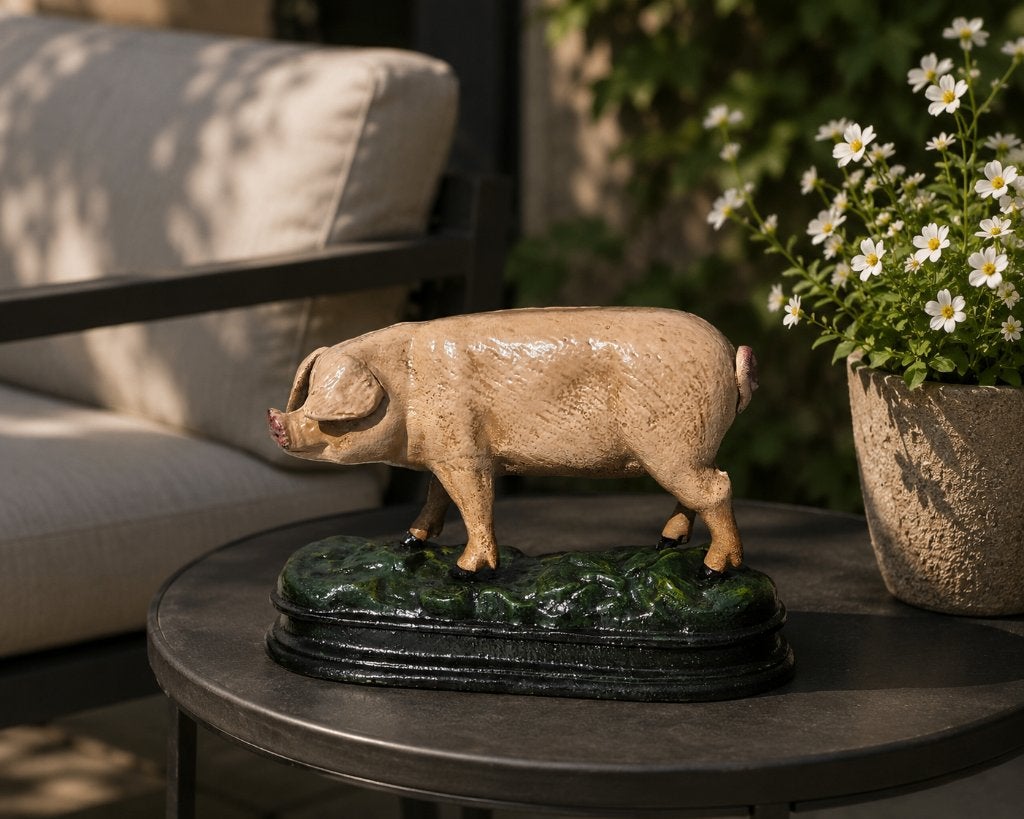 VARKEN / GIETIJZER, Verzamelen, Dierenverzamelingen, Nieuw, Beeldje of Figuurtje, Boerderijdier, Ophalen of Verzenden