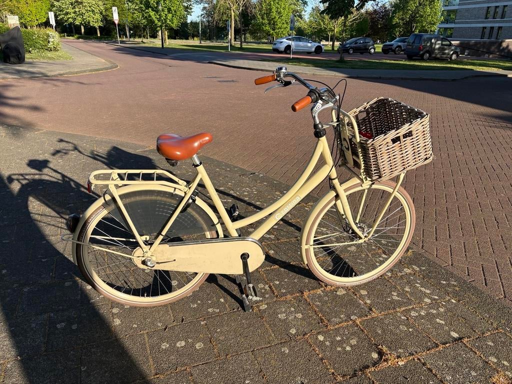 Cortina Roots Transporter Moederfiets - Crème 55cm, Fietsen en Brommers, Fietsen | Dames | Moederfietsen, Dubbele standaard, 0 zitjes