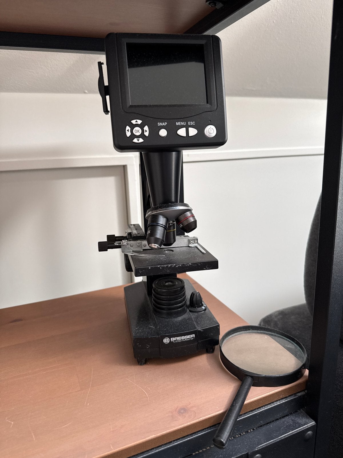 Bresser LCD Microscoop 40x-1024x met LCD-scherm, Ophalen of Verzenden, Gebruikt, 1000x of meer, Biologische microscoop