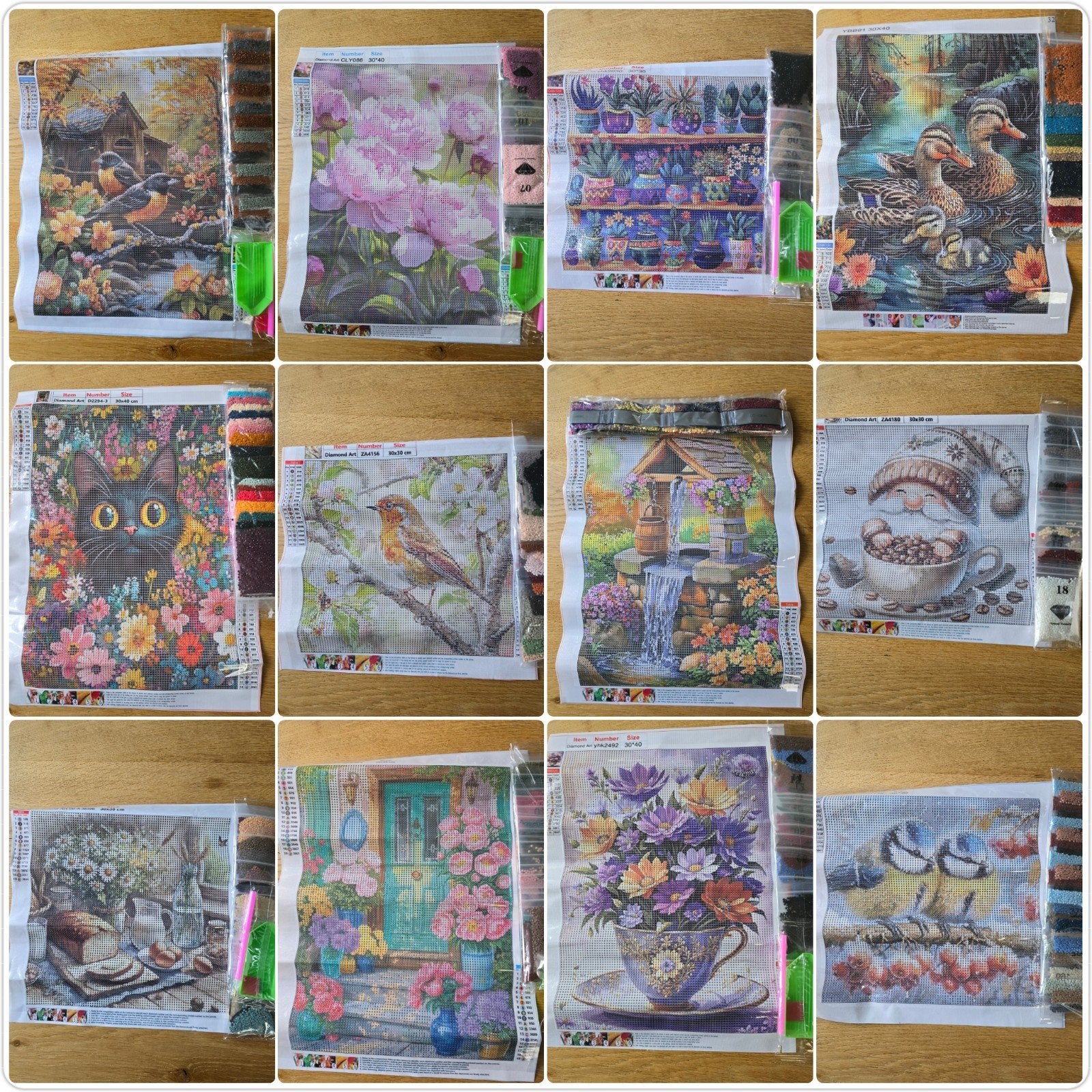 Diamond Painting 30x30/30x40 - 3 stuks voor €15, Verzenden, Nieuw, Diamond painting