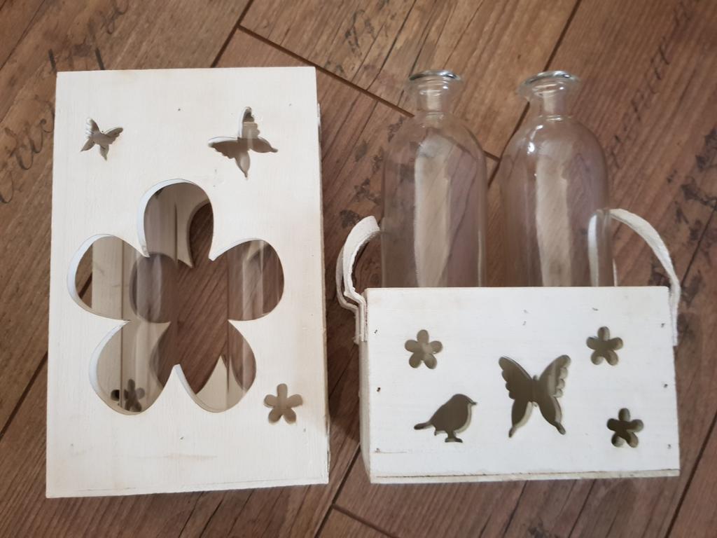 Vazen vlinders bloemen vaas glas, Ophalen of Verzenden, Nieuw, Glas, Minder dan 50 cm