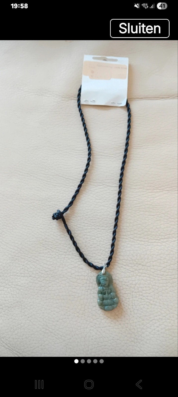 Boeddha ketting.., Sieraden, Tassen en Uiterlijk, Kettingen, Ophalen of Verzenden, Nieuw, Groen, Overige materialen