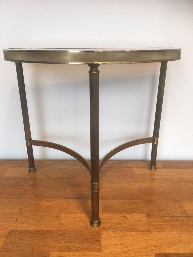 Vintage messing halfrond side table, Ophalen of Verzenden